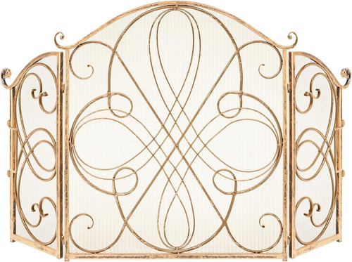 Best Choice Products 3-panel 55x33in Solid Wrought Iron S...