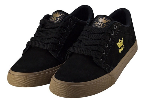 Tênis Feminino Preto Em Couro Nobuck Dr7 King Skate Promoção | Mercado Livre