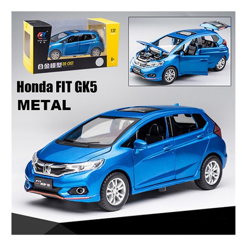 Honda Fit Gk5 Miniatura Metal Autos Con Luces Y Sonido 1/32