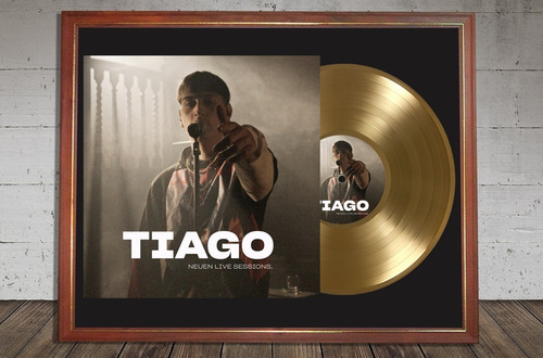 Tiago Sola Tapa Ep Y Disco Oro En Cuadro Listo Para Colgar