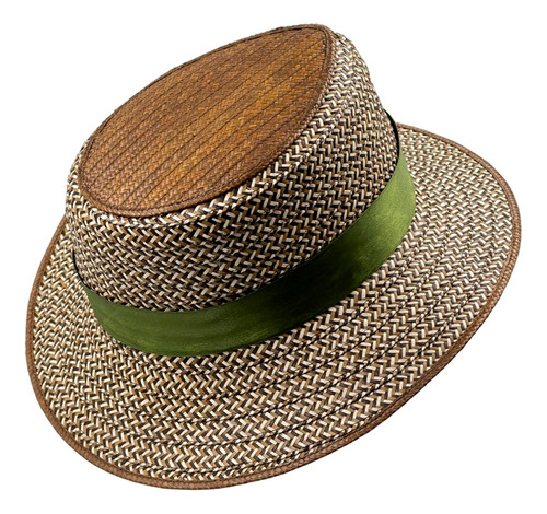 Sombrero Fedora Exclusivo Ala Corta Fino Marron