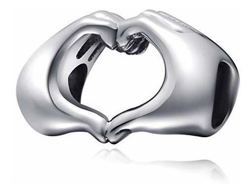 Sambaah Love Heart In Your Hand Charm Plata De Ley Finger Lo