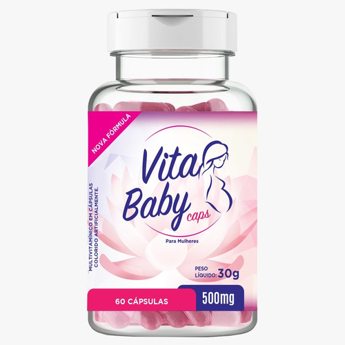 Imagem 1 de 6 de Vital Baby Caps Suplemento Vitamínico Feminino
