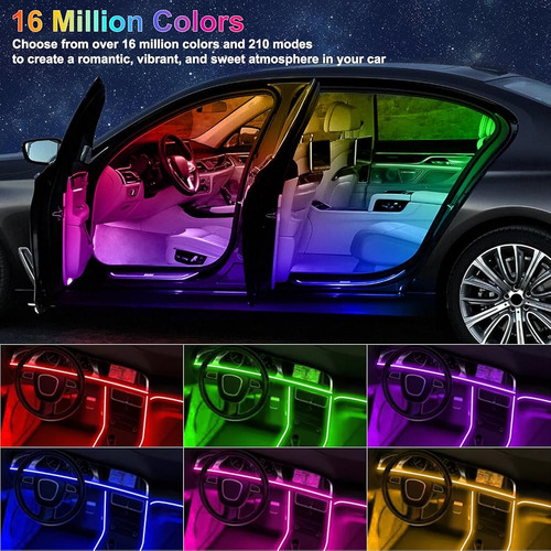 Luces Led Acrílicas Para Auto Con Control Remoto Y App