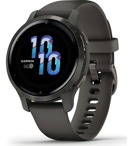 Relógio inteligente Garmin Venu 2s Small Age Fitness Amoled Bezel, cor: cinza ardósia