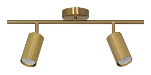 Imagen 1 de 10 de Lampara Aplique Spot 2 Luces Dorado Finetsa Gu10 Deco Leuk