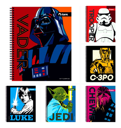 Cuaderno Universitario Star Wars 100h 7mm Pack 10 Uni. Colon