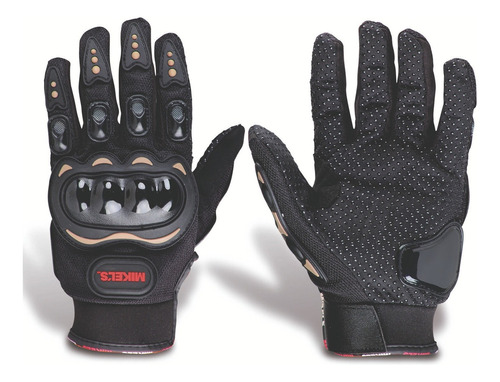 Guantes Con Refuerzos De Seguridad Medianos Mikel's Color Negro Talla M