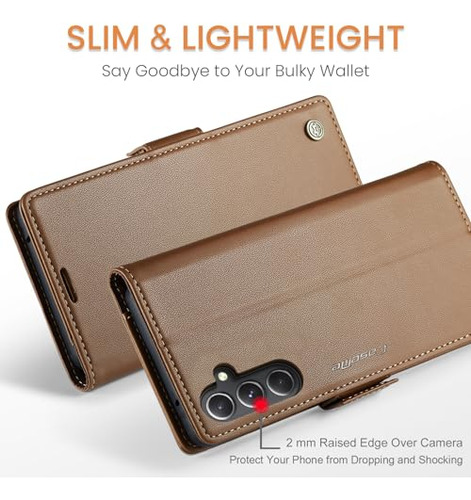 Funda Para Galaxy S23 Fe Cafe Piel Sintetica