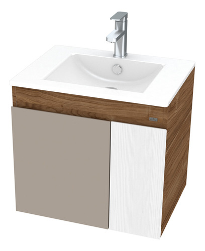 Mueble De Baño Kyle Con Lavamanos Café Oscuro 60x46x55cm