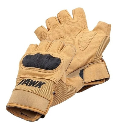 Guantes Hawk Army Dedo Corto Con Protecciones Moto Monopatín