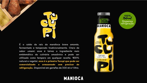 Tucupi Amarelo 300ml 100% Natural Sem Glúten E Vegano