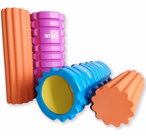 Combo 2 Rolos 32 Cm Get Fit Para Yoga Pilates Masajes Fitnes