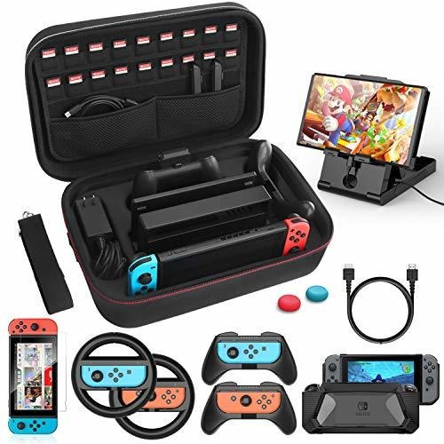 Kit De Accesorios Para Nintendo Switch Funda Frande Grips