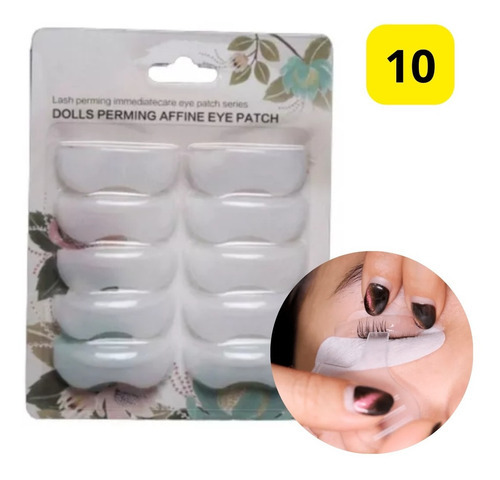 Kit 10 Suportes Cílios Postiços Alongar Permanente Silicone