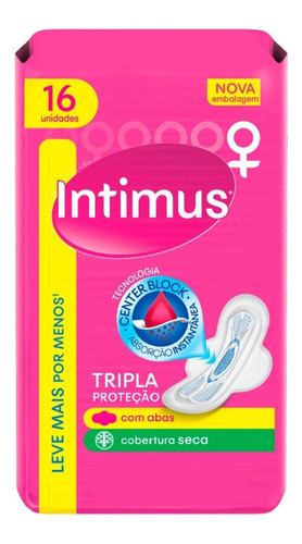 Absorvente Tripla Proteção Seca 16 Unidades Intimus