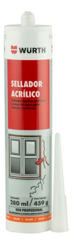 Sellador Acrilico Blanco Wurth 280ml Ft