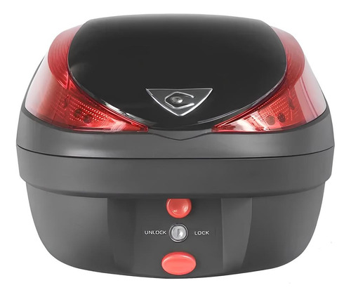 Maletero Baul Moto Coocase Fusion 28 Litros Con Stop Luz Led