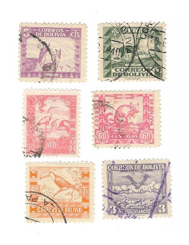 Lt1335. Estampillas De Bolivia. Serie De Fauna De 1939