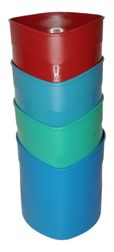 Maceta Triangular Plastica X36 Unid. Plastic-art Fabrica