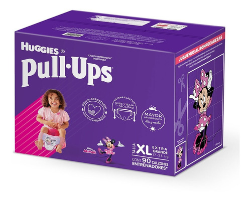 Calzón Pañal Huggies Pull Ups Extra Grande 90 Piezas