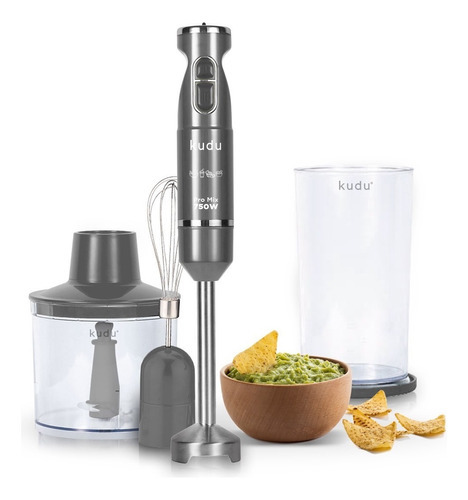 Multiprocesadora Minipimer Mixer Licuadora De Mano Kudu 750w Color Gris