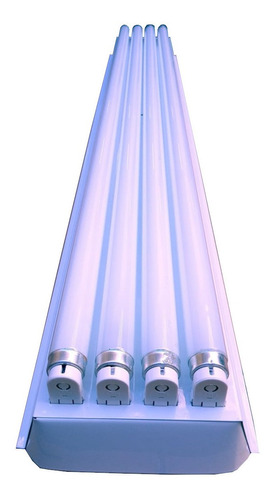 Calha Sobrepor E 4 Lâmpadas Fluorescentes De 40w Ge Completa