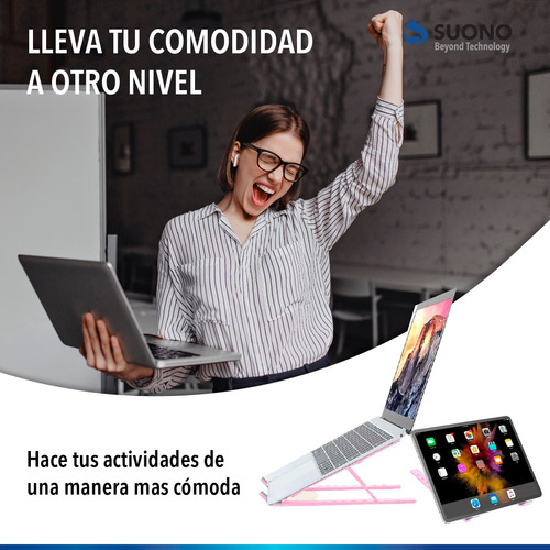 Imagen 7 de 10 de Soporte Para Notebook Y Netbook Regulable Antideslizante