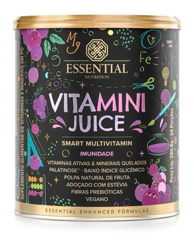 Vitamini Juice Laranja 280g 24 Porções - Essential