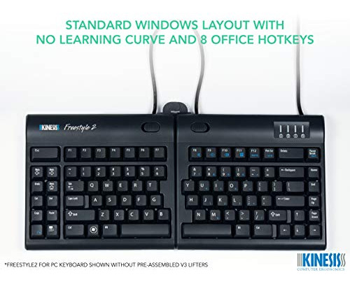 Teclado Ergonómico Kinesis Freestyle2 Con Elevadores V3 Para