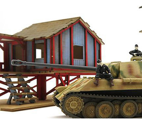 Casa De Rompecabezas 3d De Madera 1/72 Cabaña De Estilo A