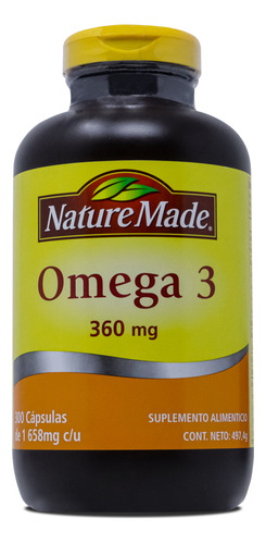 Omega 3 360 Mg 300 Capsulas De 1 658 Mg C/u Nature Made
