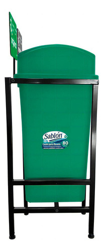 Centro De Separación De Basura Cap. 80 L Orgánico Inorgánico Color Verde/Gris