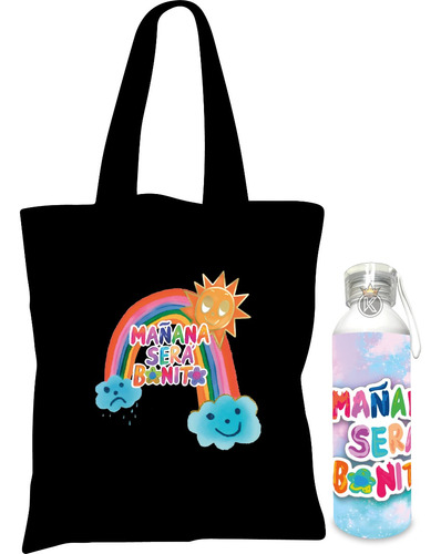 Tote Bag Mañana Sera Bonito Tour N + Botella - Estampaking