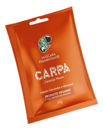 Tintura Kamaleão Color  Máscara pigmentante tom carpa laranja neón x 60g