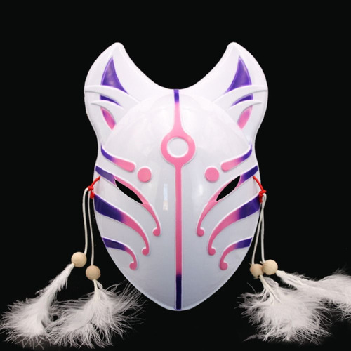 Funda Facial De Anime Fox Fairy Mask Para Kabuki Kitsune Hal