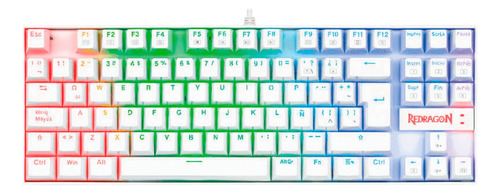 Teclado Redragon Kumara White Rgb Switch Blue - Revogames