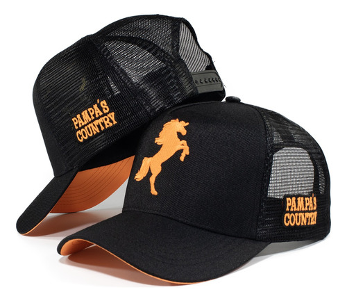 Boné Trucker Telinha Country Pampa's Country Masculino Neon