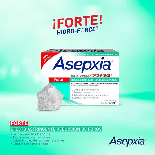 Jabon En Barra Asepxia Formula Forte 100 G (latam)