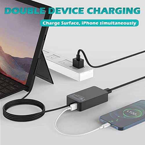 Cargador De Portatil Para Surface Pro De 65 W Color Negro