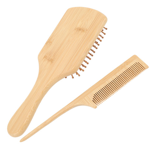 Juego De Cepillos De Madera Para Desenredar El Pelo Y Peine