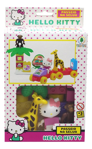 Blocos Playset Hello Kitty Passeio Na Selva Monte Libano