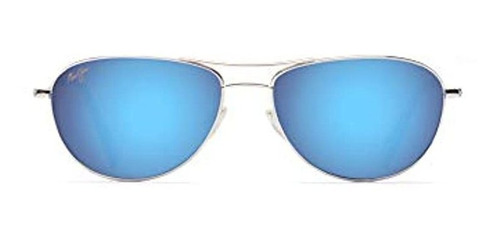 Gafas De Sol Maui Jim Baby Beach B245-17, Plata Con Azul