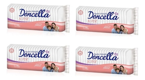 Pack X 4 Doncella Algodón Hidrófilo Super X 100 Grs