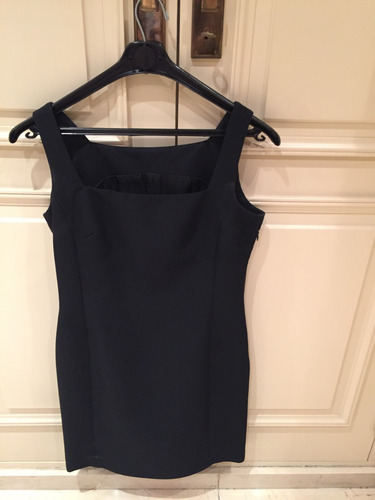 Traje De Vestido Y Tapado Negro De Gross Súper Oferta