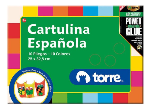 Carpeta Cartulina Española Torre 10 Pliegos, 10 Colores
