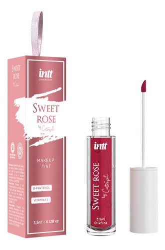 Lip Tint Sweet Rose Hidratante Labial 3,5g Com Vitamina E Cor Rosa-escuro