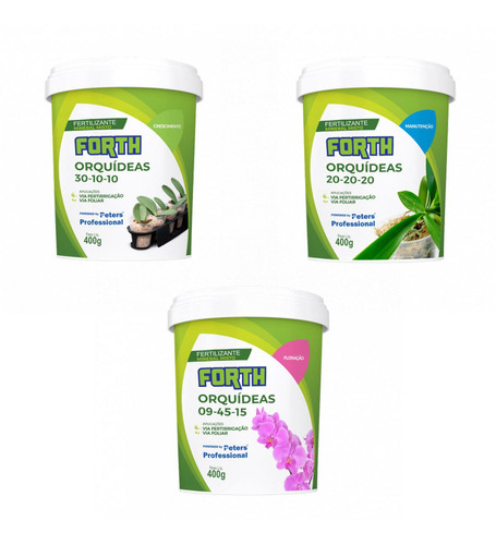 Kit Orquidea Crescimento Floração Manutenção Forth Jardim