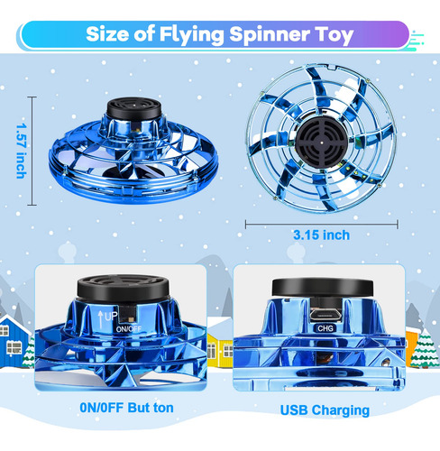 Mini Dron Vantexi Flying Spinner Controlado A Mano Con Luces