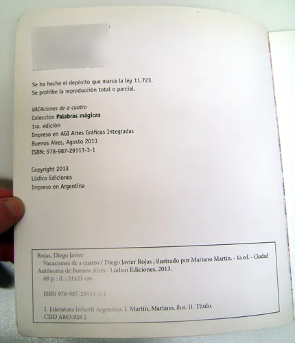 Vacaciones De A Cuatro Diego Javier Rojas Ludico Usado Boedo (Usado)